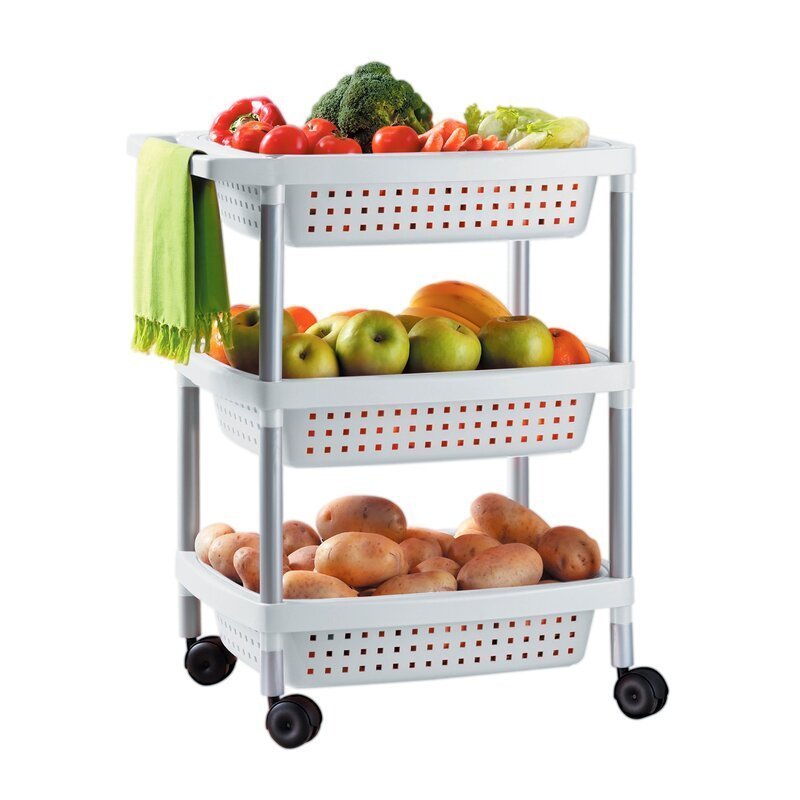 Carrito Verdulero Blanco 3 estantes TATAY