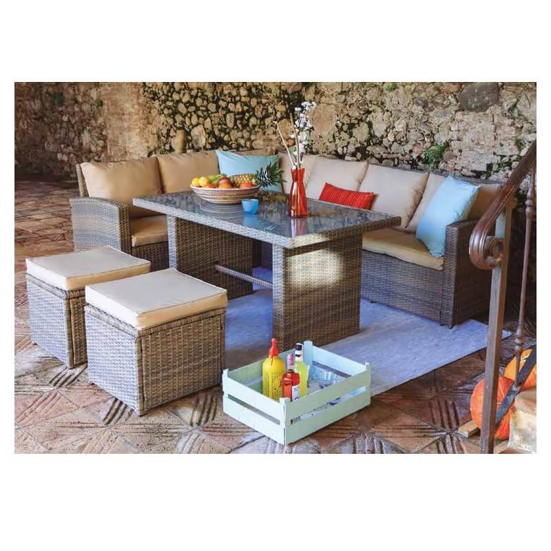 Conjunto Sofá y Mesa Jardín BALI Ferreteria Dosil