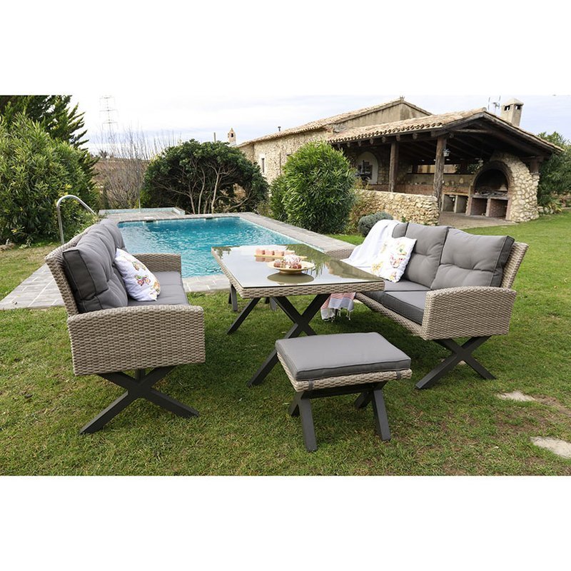 Conjunto Sofá y Mesa Jardín CALEDONIA Ferreteria Dosil