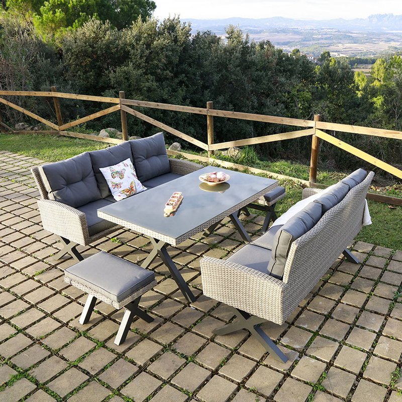 Conjunto Sofá y Mesa Jardín CALEDONIA Ferreteria Dosil