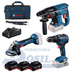 Kit Bosch GSB 18V-55 + GWS 18V-7 + GBH 18V-21