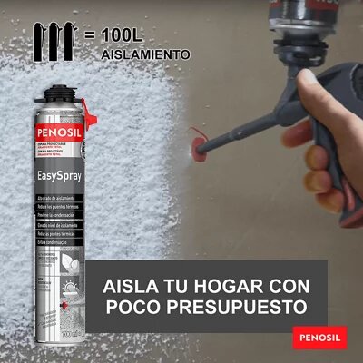 Espuma poliuretano proyectable 700ml blanca PENOSIL - Ferretería