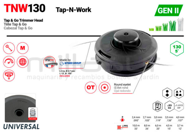 CABEZAL TAP N GO PROFESIONAL TNW130 UNIVERSAL 02